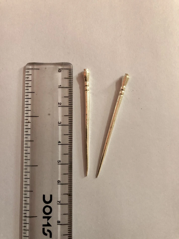 2 Pc 925 Sterling Silver Toothpick, Fruit Food Fork, Plain Design 3.9-4 gram - Image 2 of 4