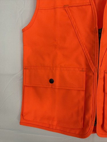 RedHead Hunting Vest Camo Safety Orange Medium Deer Shell Coated Pockets Zip - Picture 3 of 12