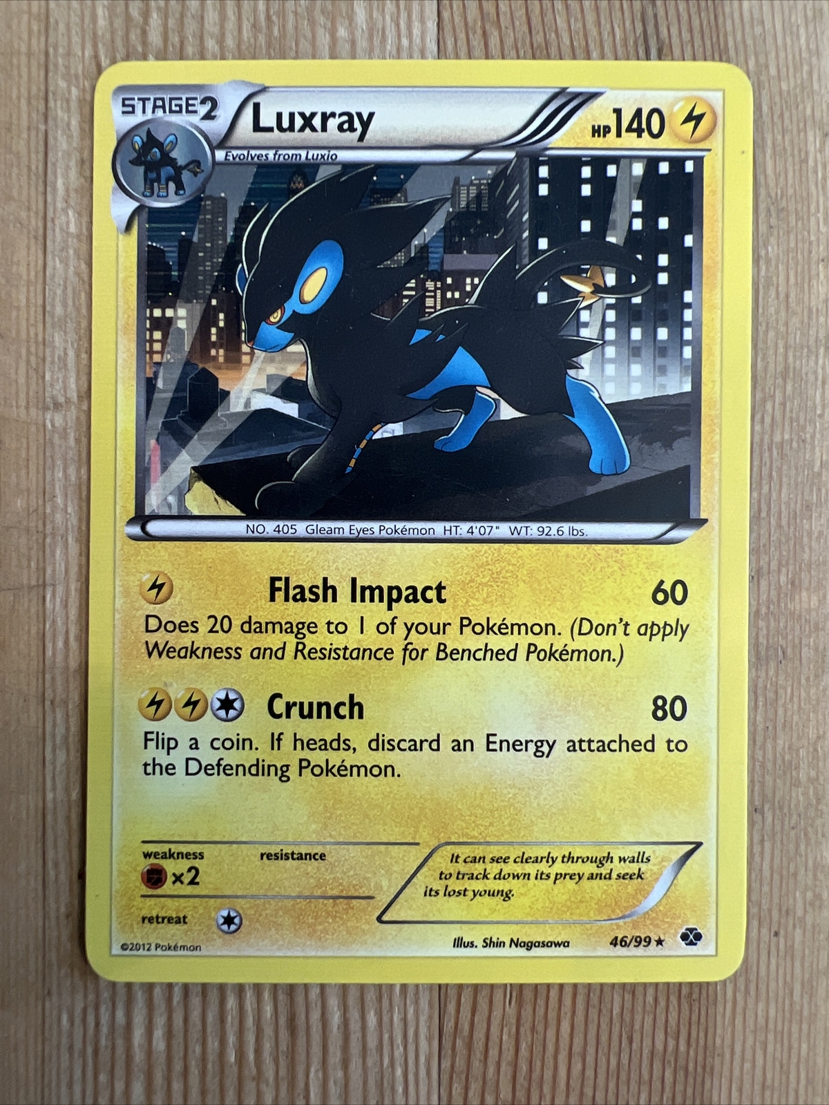 Luxray 46/99 Holo Next Destinies LP Pokémon Card Game TCG Trading Card Game