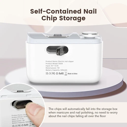 Cortaúñas Eléctrico Automático Recortadora Herramienta para el Cuidado de la Manicura Recargable 500MAH - Imagen 5 de 13
