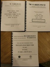 TV-2 TUBE TESTER MANUALS SET OF 3