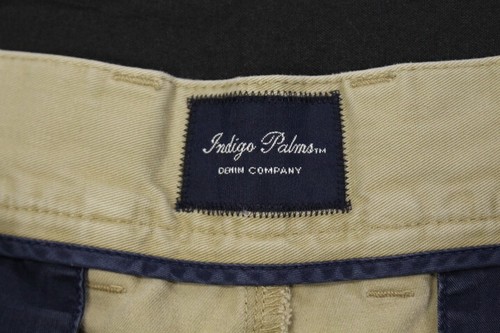 Indigo Palms Men's sz 38 Flat Front Khaki Cotton Twill Shorts - Picture 3 of 8