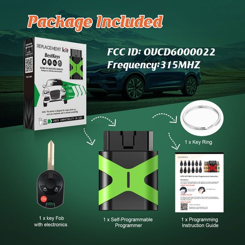 Programmer with Car Key Fob for 2007-2013 Edge 2005-2012 Escape OUCD6000022 - Picture 8 of 8