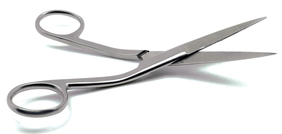 10× New Bent Handle Curved Scissor 5.5" Sharp Embroidery Dressmaking Instruments - Image 3 of 4