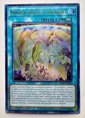 rainbow blessing yugioh card Bridge of the Heart SDCB-EN045 Ultra Rare 1st Ed LP All cards will be carefully packed for safe transit. Rainbow Bridge of Salvation |