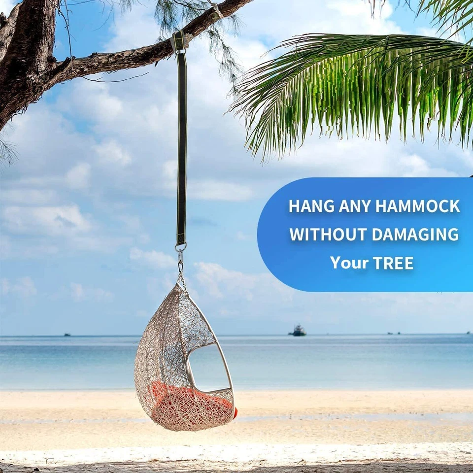 Tree Swing Hanging Straps Kit - Holds 2800 lbs SGS Certified 5ftx2 Hammock St... - Image 4 of 4