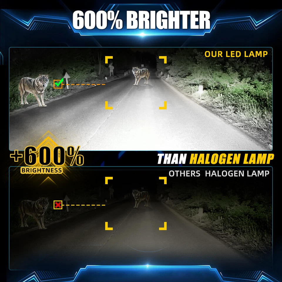 PAR de cápsulas de luces LED de trabajo para motocicleta luces antiniebla ámbar/blancas auxiliares de conducción 3" Foto 3 de 4