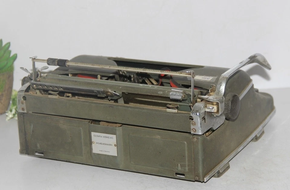 1941s Vintage Olympia Wereke-ag Machine à Écrire Avec Inkribbon, Allemagne 8611 - Photo 3/4