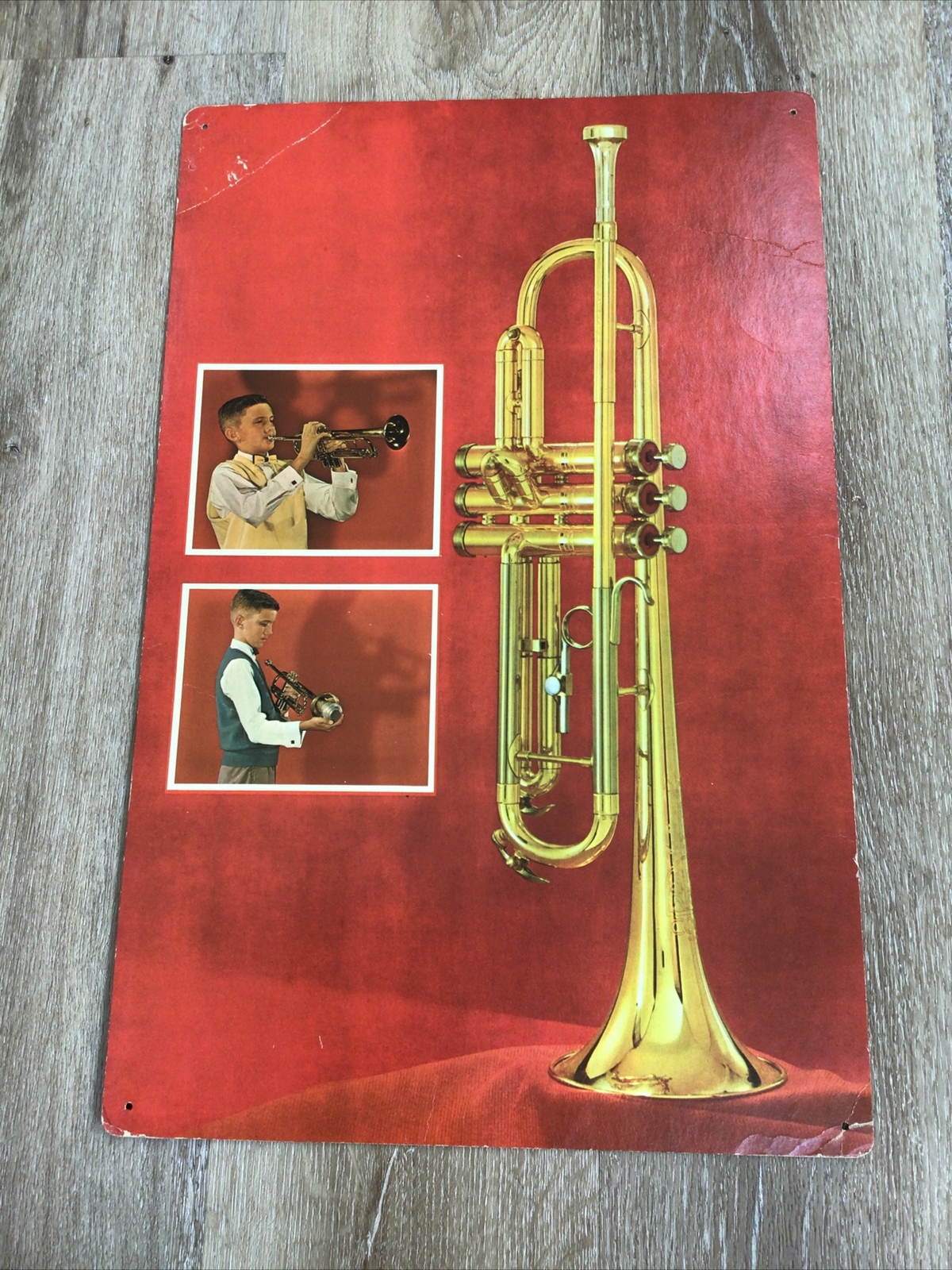 Vintage 1961 Bowmar Records Band Poster Music Advertising 22” x 14” Trumpet eBay