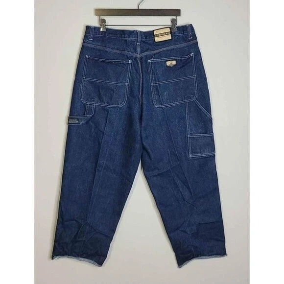 Vintage Iceberg History Carpenter Wide Leg Blue Jeans 90s Fit Hip Hop Mens Sz 38 - Image 2 of 4