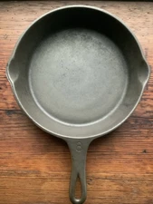 Unmarked Wagner Fat Handle Cast Iron Skillet #8, Restored