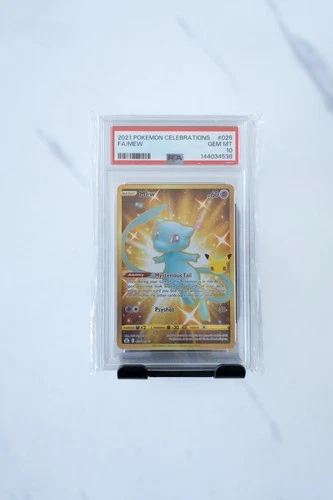Pokemon Card Mew 025/025 Celebrations 25th Gold Secret Rare PSA 10 GEM MINT