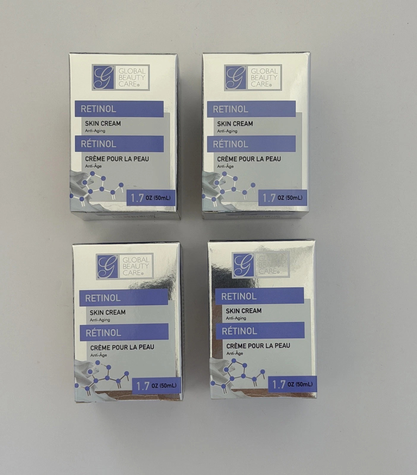 4 X 1.7 oz Global Beauty Care Retinol Anti-Wrinkle Anti-Aging Skin Care Cream
Opens in a new window 