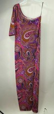 Baba Design Dress Womens Size M/L Paisley Print Off The Shoulder