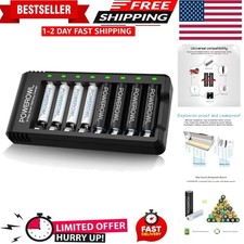 Rechargeable AA and AAA Batteries with Fast Charger, High Capacity NiMH - 4 x...