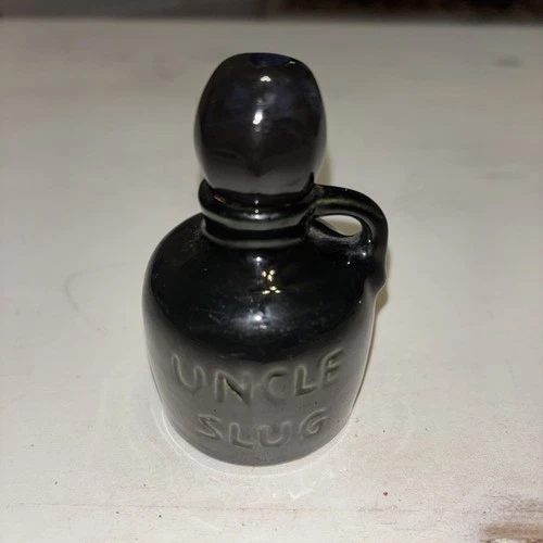VINTAGE FRANKOMA STONEWARE MINIATURE JUG "UNCLE SLUG" NO. 10 with lid