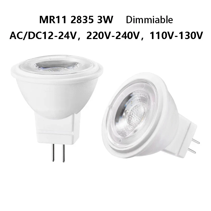 5PCS 3W Dimmable Mini MR11 LED Spotlight Bulbs Cold Warm Neutral White Lamps - Image 2 of 4