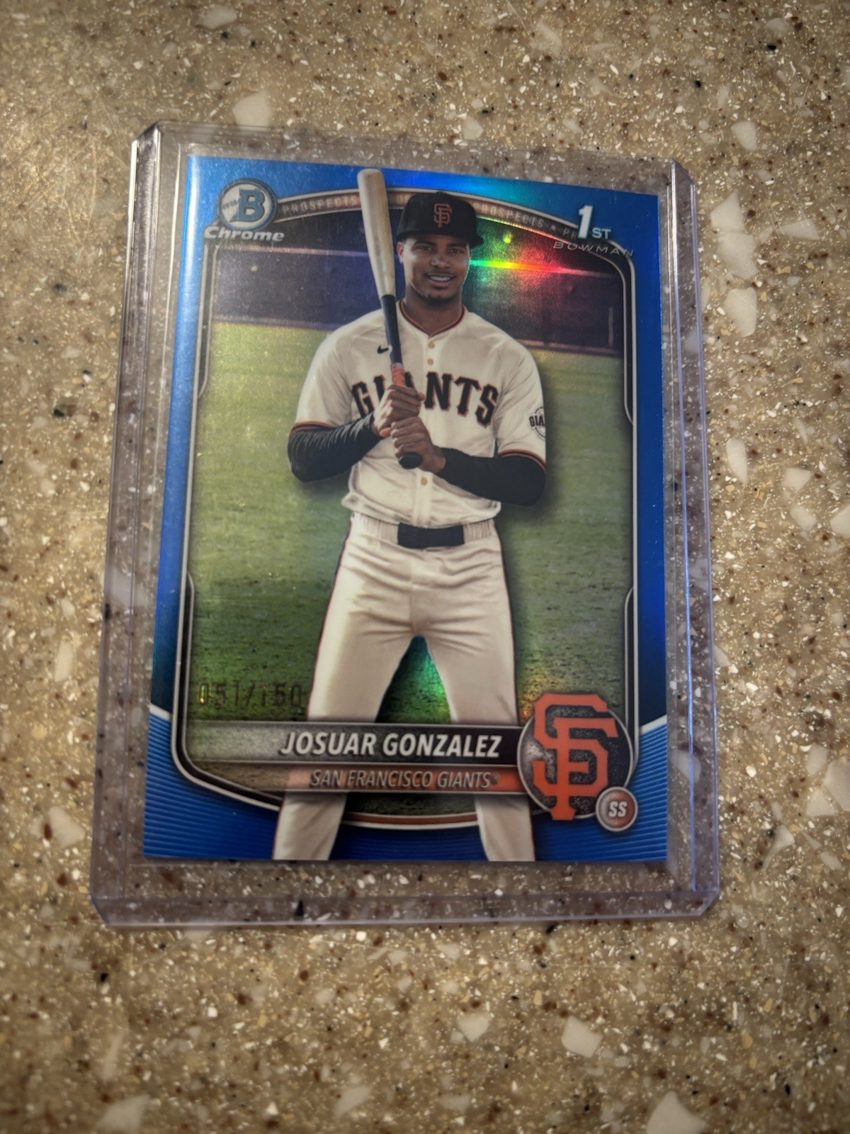 2025 Bowman Chrome 1st  Josuar Gonzalez #BCP-153 Blue Refractor /150