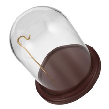 Transparent Pocket Watch Display Dome with Narrow Base Stand, Decorative