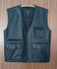 Herren Echtlederweste Schwarz Größe M. Gebraucht Neuwertig 