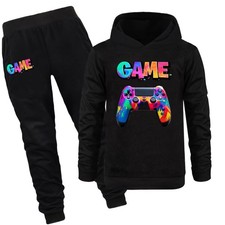 Boy's Tracksuit Game Fans Cotton Pullover Hoodie Sweatshirt Jogging Set 2 Pie...