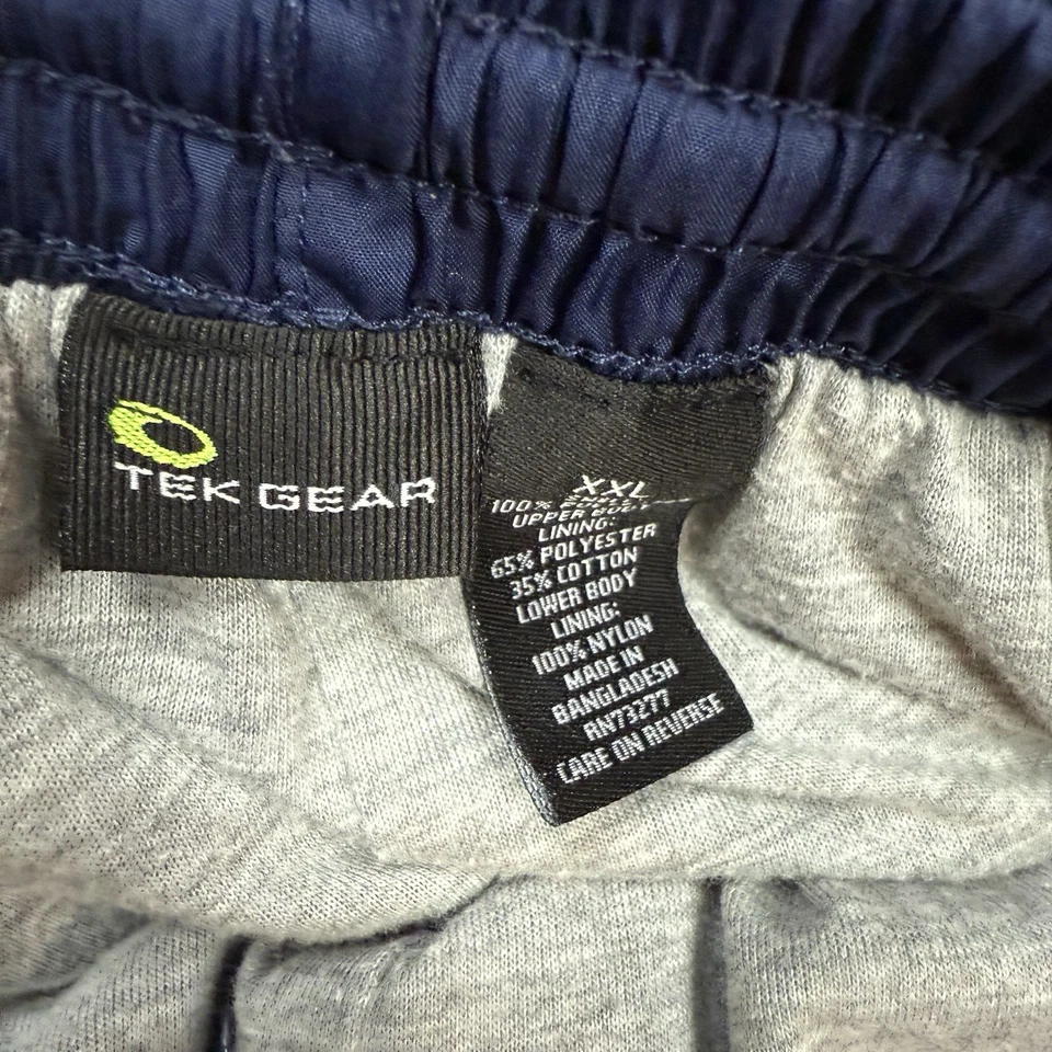 Pantalones cortavientos vintage Y2K pierna ancha holgados forrados XXL Cyber Mall Goth Tek Gear Foto 4 de 4