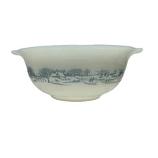 Glassbake Currier & Ives Bowl J2355