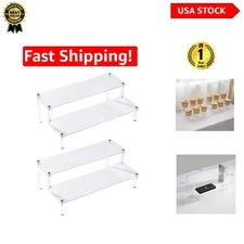 Stylish 2-Pack Acrylic 2-Tier Display Stands – Ideal for Parties & Showcases