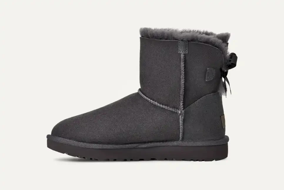 100percent Authentic UGG Mini Bailey Bow II  Boots - New In Box - Grey- Woman Sizes image 3