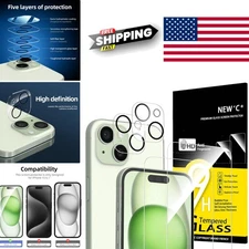 Durable Tempered Glass Screen Protector for iPhone 15 6.1 Inch Easy Installation