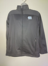UNC Tar Heels Men's Jacket Large  Full Zip Lightweight Fleece Lined Vantage Gray