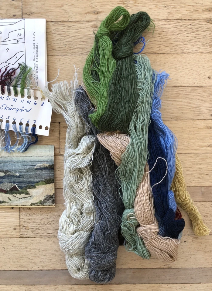 Vintage Swedish Weaving Kit Landscape "Skärgård" Pattern and Fibers *READ* - Image 3 of 4