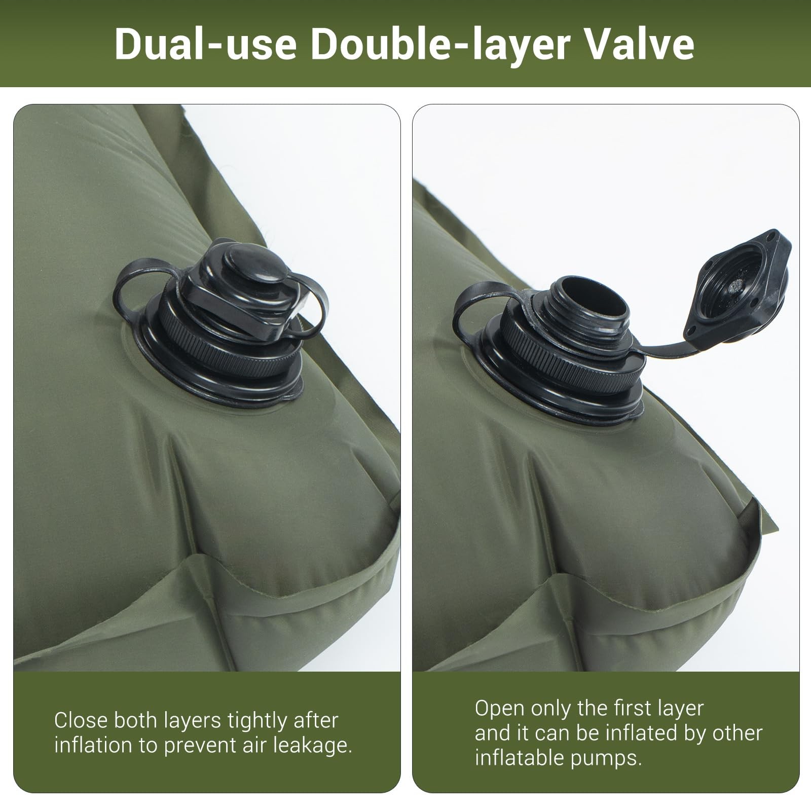 Self Inflating Sleeping Pad for Camping, 4" Ultra-Thick Camping Mattress Pad ...