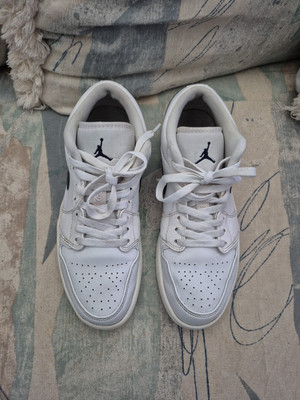 Nike Air Jordan 1 Low White Obsidian 553558-114 Men's Size 8.5 | eBay
