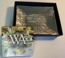 Wendell August Aluminum Dish Accessory Tray Snowflakes Wintersong 5" x 4"