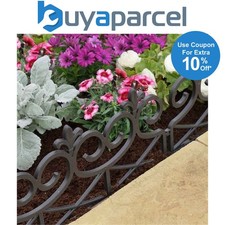 4 x Smart Garden Scroll Decorative Fence Path Border Lawn Plant Beds Edging