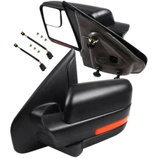 Tow Mirrors Pair Power Heated w/Turn Signal Puddle Light for 2004-2014 Ford F150