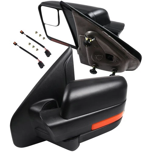 Tow Mirrors Pair Power Heated w/Turn Signal Puddle Light for 2004-2014 Ford F150