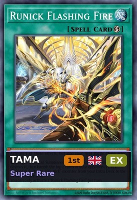 Runick Flashing Fire TAMA-030 1st Edition EX EN Yu-Gi-Oh
