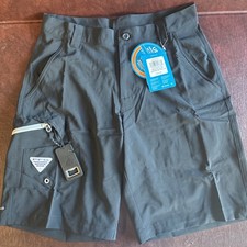 Columbia PFG Shorts Mens 30 Black Terminal Tackle Bottle Opener UPF 50 Fishing