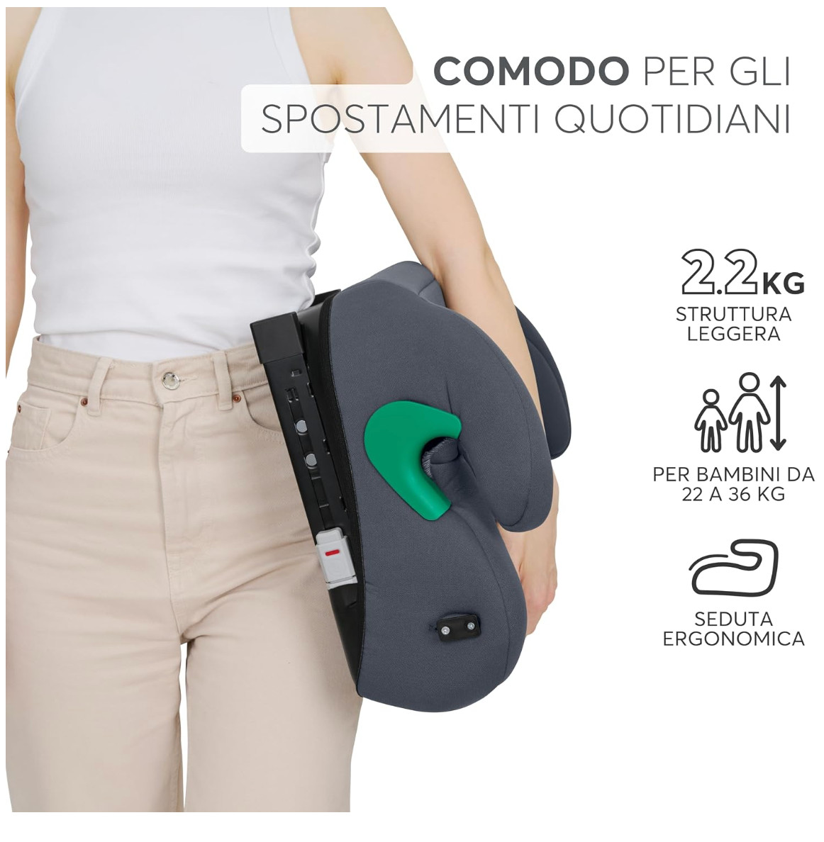 KikkaBoo Rialzo Auto per Bambini ISOFIX i-POP, i-Size, 125-150 cm, Seggiolino foto 6