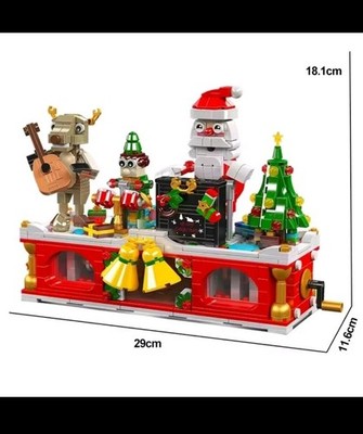 1045 Pcs Mound King Merry Christmas Building Blocks Bricks Series 10162 Movable 