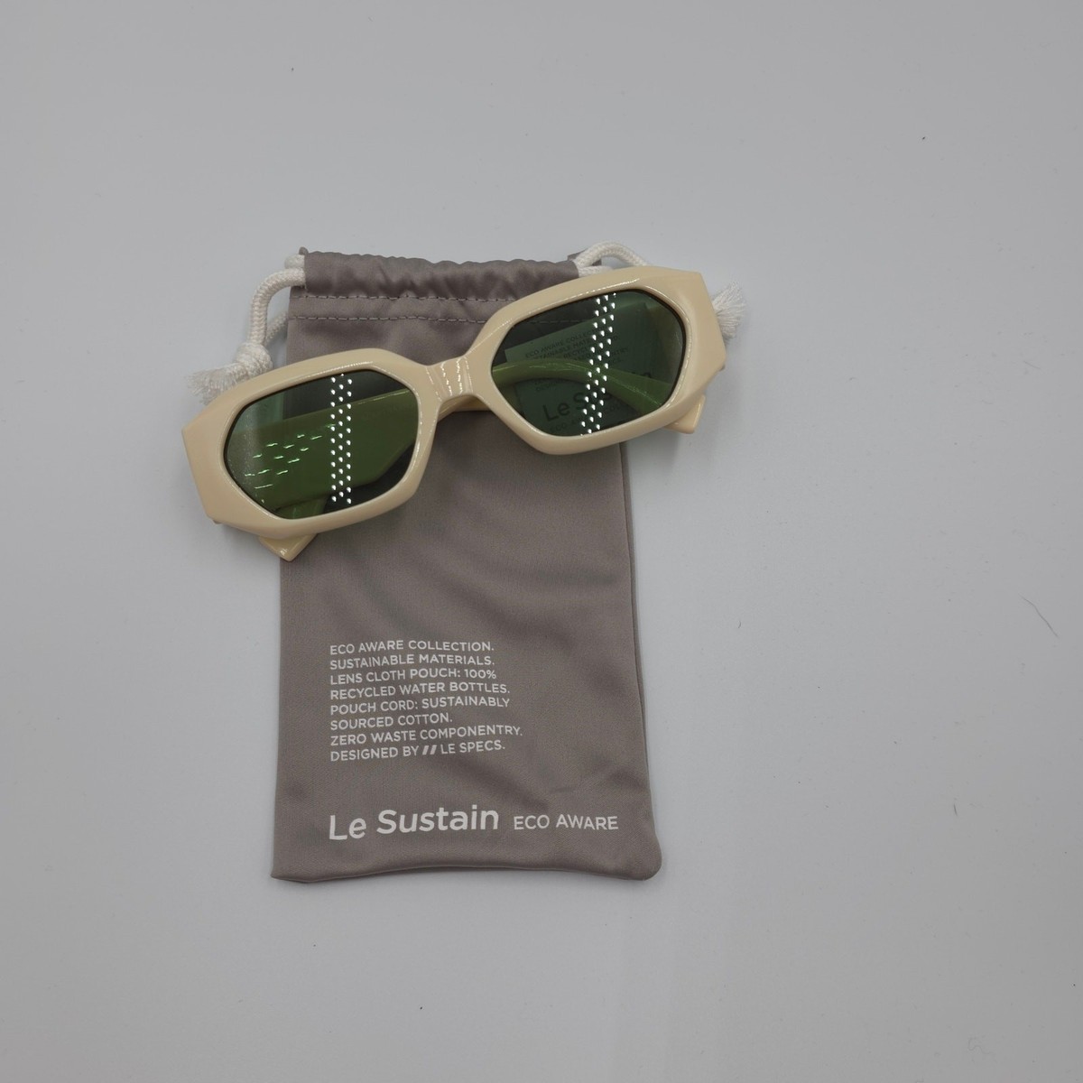 Le Specs Slaptrash Sunglasses in Ivory | eBay display picture 2