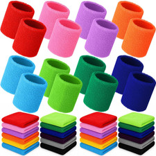 50 Pairs Absorbent Cotton Wristbands for Sports and Athletics - Unisex