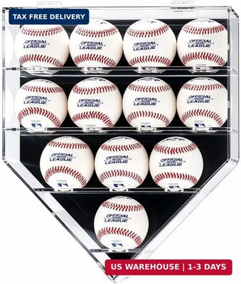 Pro 98% UV Baseball Display Case Frame Shadow Box Wall Cabinet with Anti Fade Ac