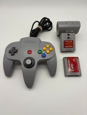 Nintendo VJ202GY001 N64 Oem Controller And 3rd Party Tremor Pack / Memory Card