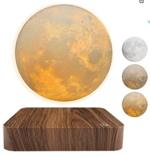 Levitating Moon Lamp, Magnetic Floating Moon Lamp Spinning Luna Night