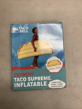Taco Bell Crunchy Taco Supreme Inflatable Pool Floaty Tube 57" X 29"
