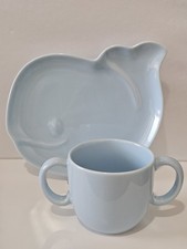 Tiffany Co Tiffany Tots Blue Whale Plate Cup Set Baby Tableware Japan