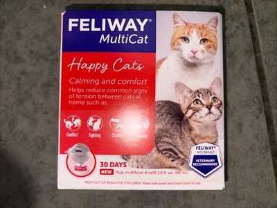 Feliway 30 Day Multicat Diffuser Plug-in Starter Kit Refill 48mL Exp: 02/2027